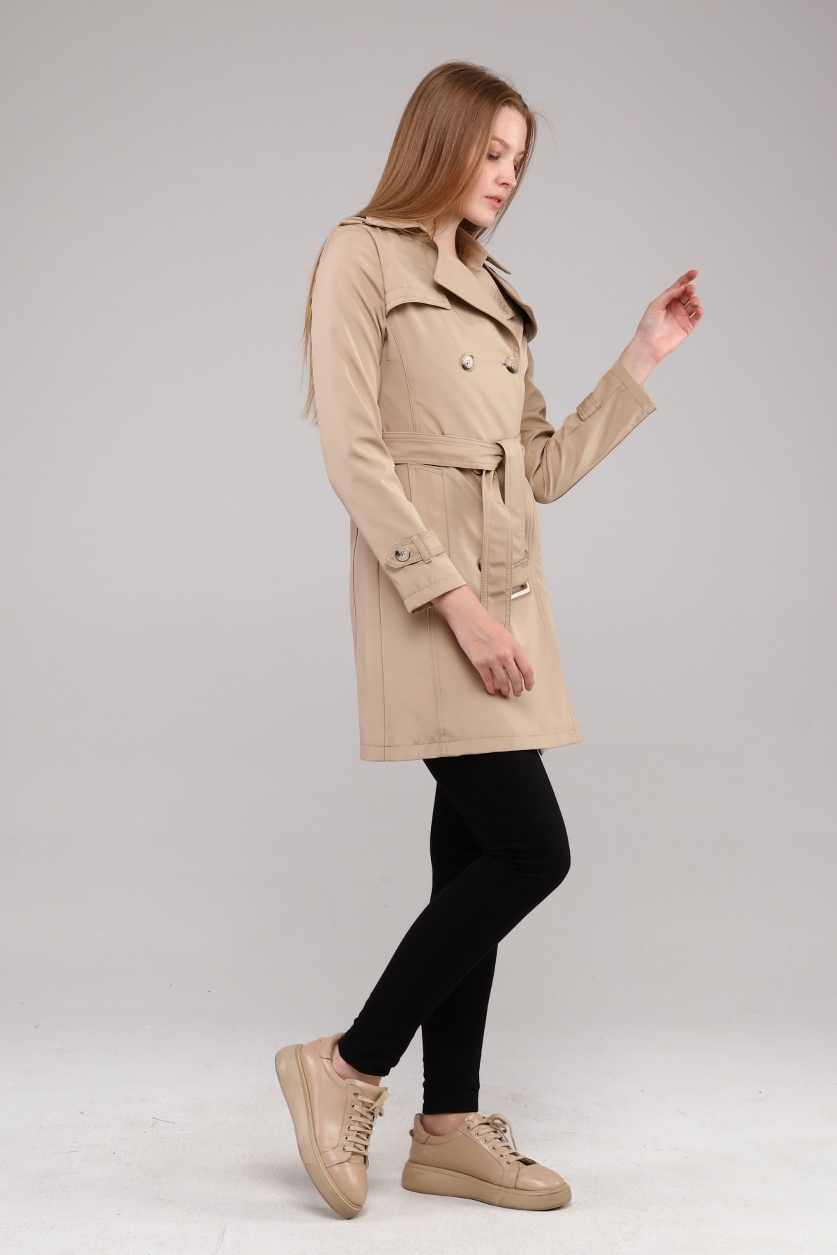 Vila vithree long clearance trenchcoat