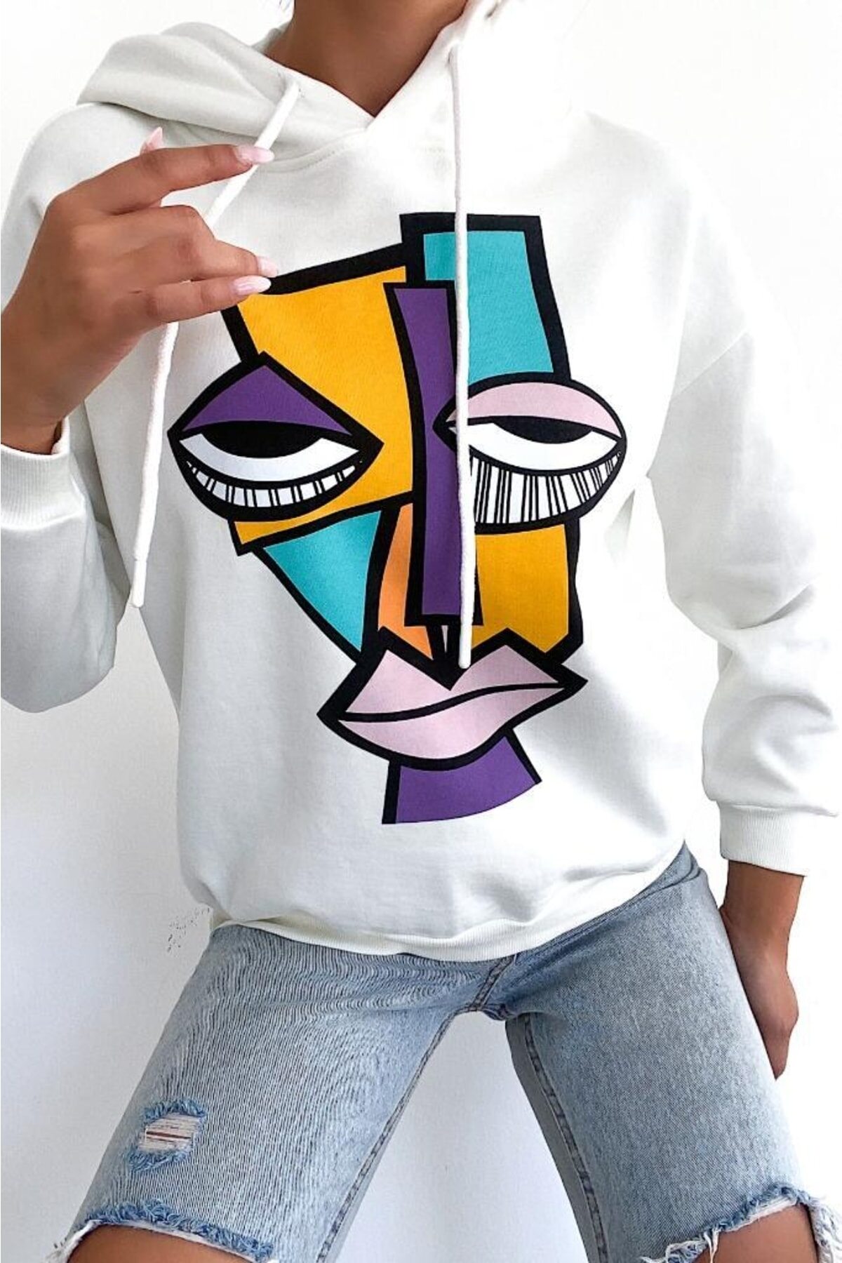 The cool elephant sale hoodie painted woman